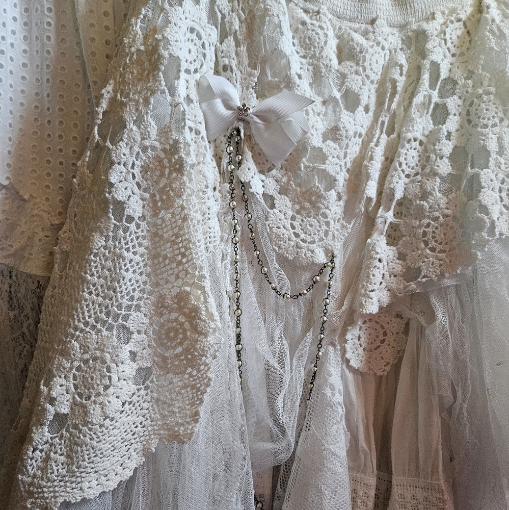 OOAK NWOT CUSTON LACE SKIRT - Picture 2 of 16